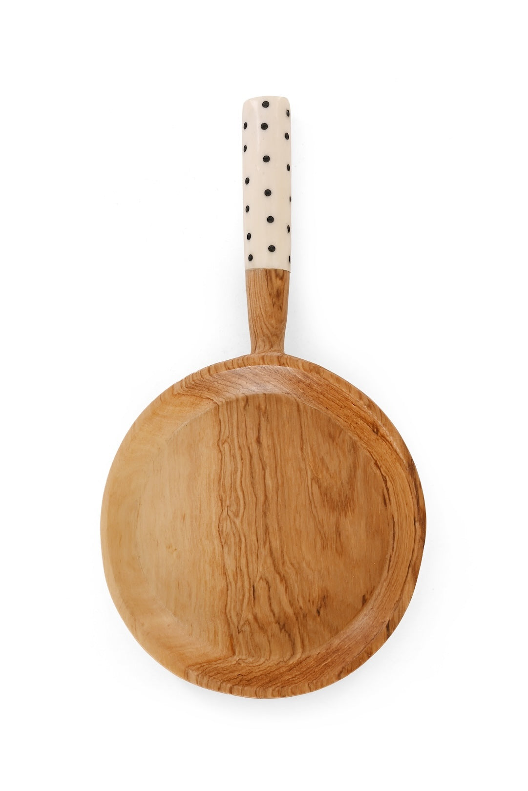 Small Olive Wood Serving Board with Cow Bone Handle