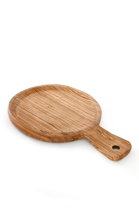 Kenyan Wild Olive Wood Round Serving Board