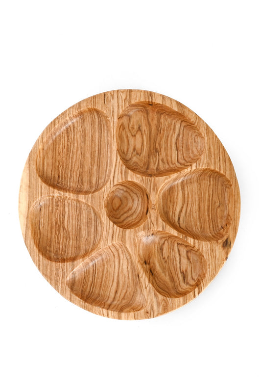 Wild Olive Wood Divided Tasting Platter