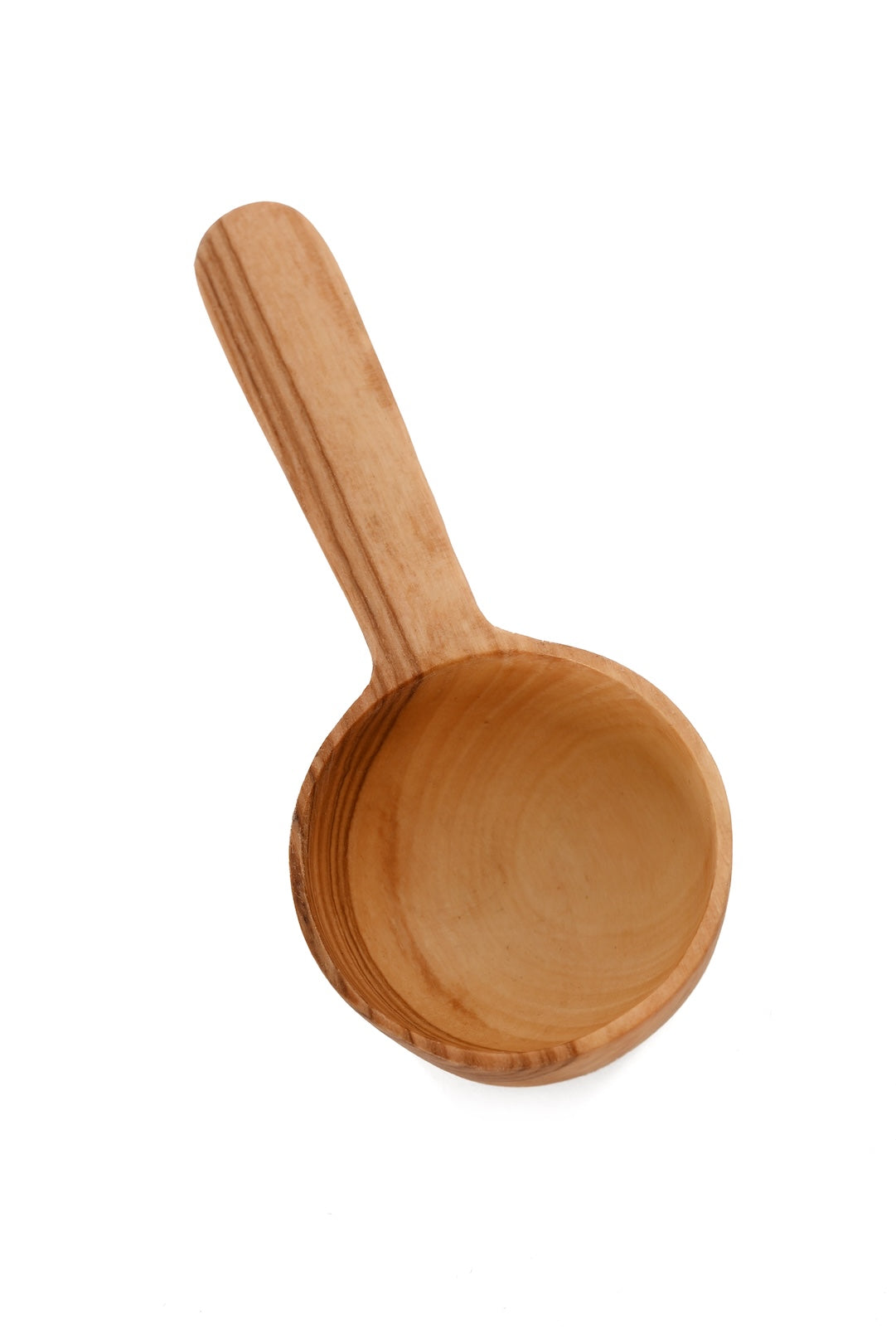 Small Olive Wood Flat Bottom Scoop