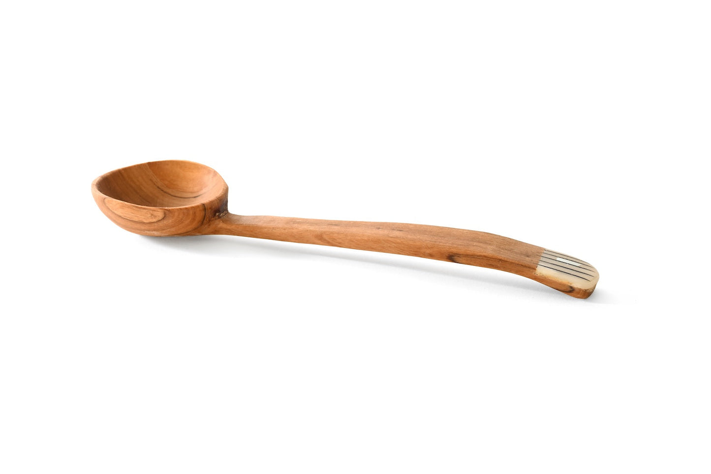 Kenyan Wild Olive Wood Ladle with Etched Bone