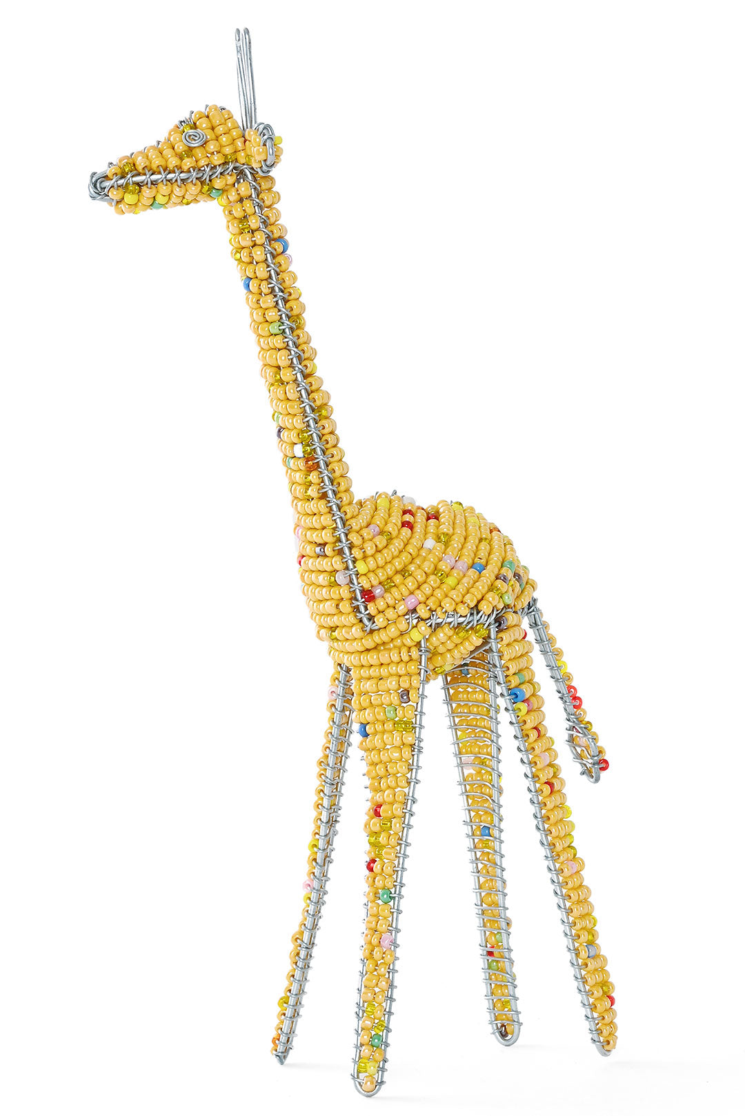 Handmade Beaded Giraffe Sculpture - African Fair Trade Home Decor