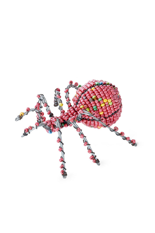 Pretty Pink Beaded Spider