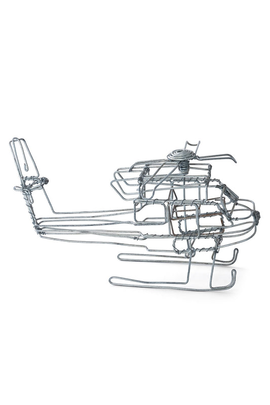 Kenyan Recycled Wire Helicopter Sculpture