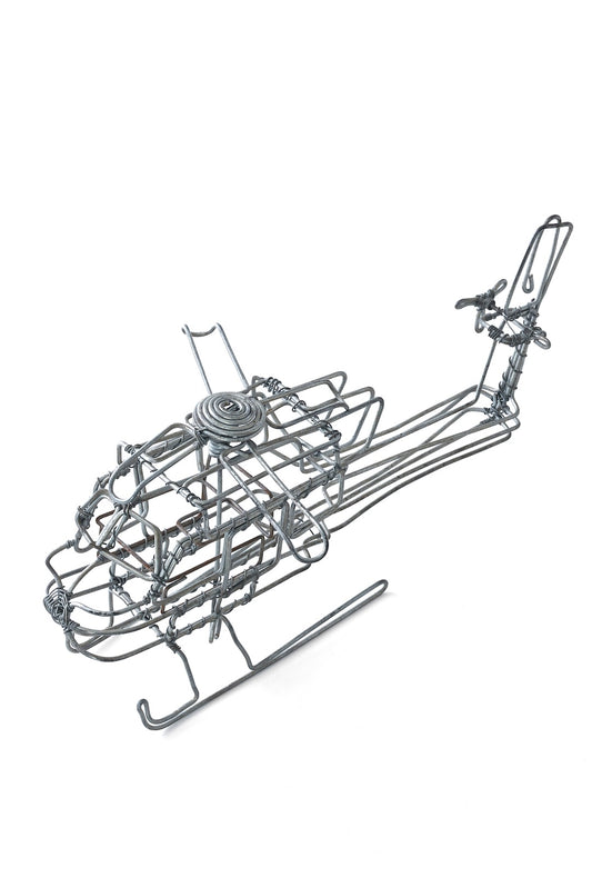 Kenyan Recycled Wire Helicopter Sculpture