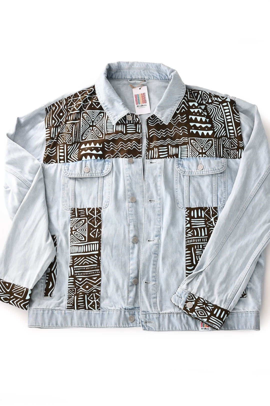 One of a Kind  Upcycled Jean Jacket: Plus Size