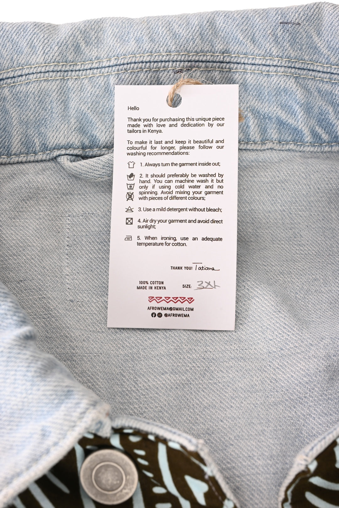 One of a Kind  Upcycled Jean Jacket: Plus Size