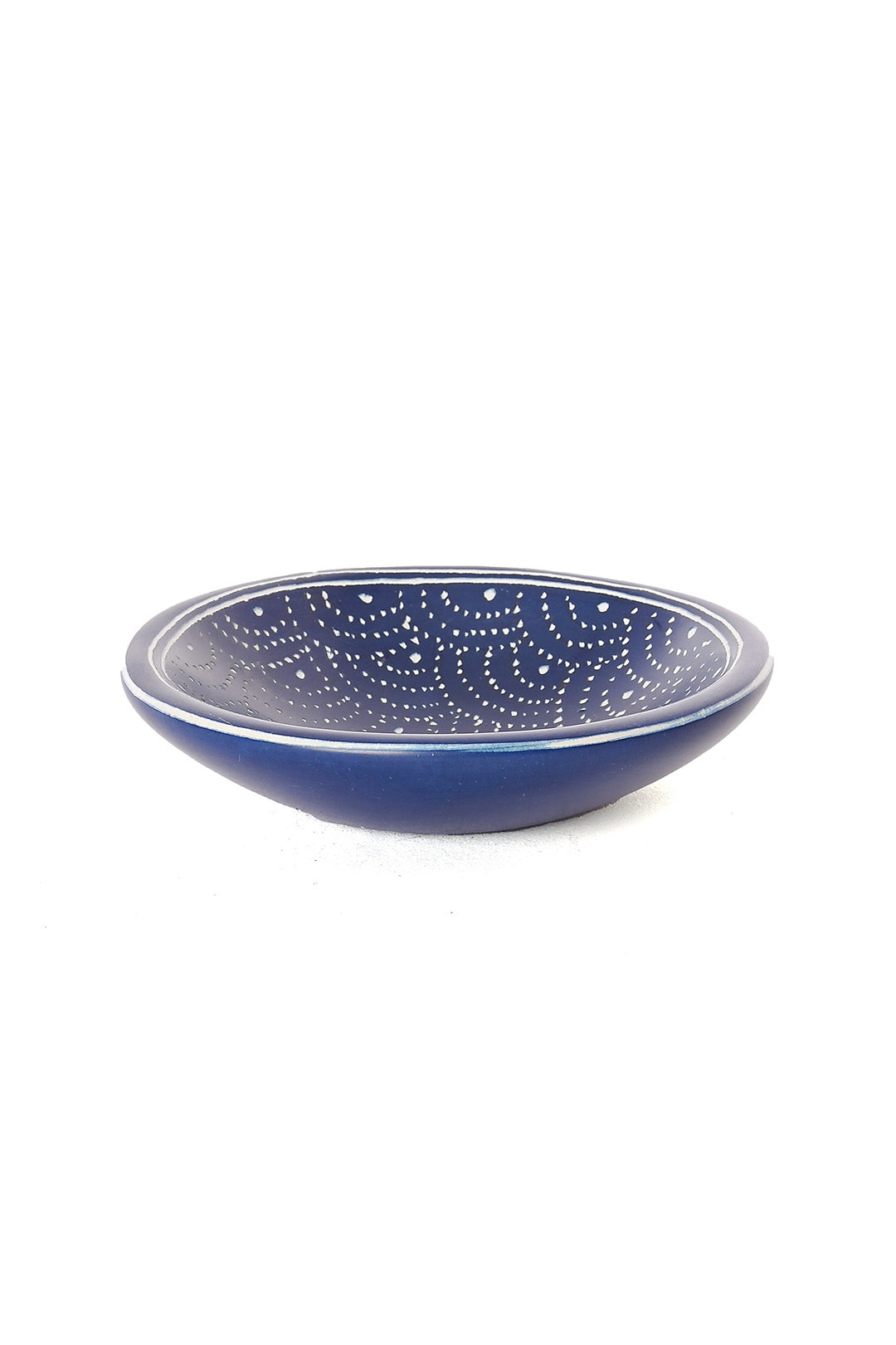 Blue Deco Dot Soapstone Round Dish