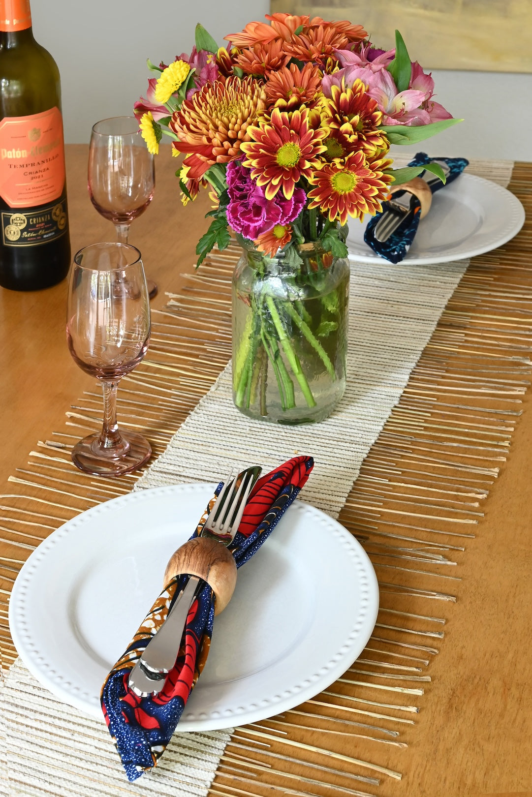 Set of 4 Olive Wood Napkin Rings