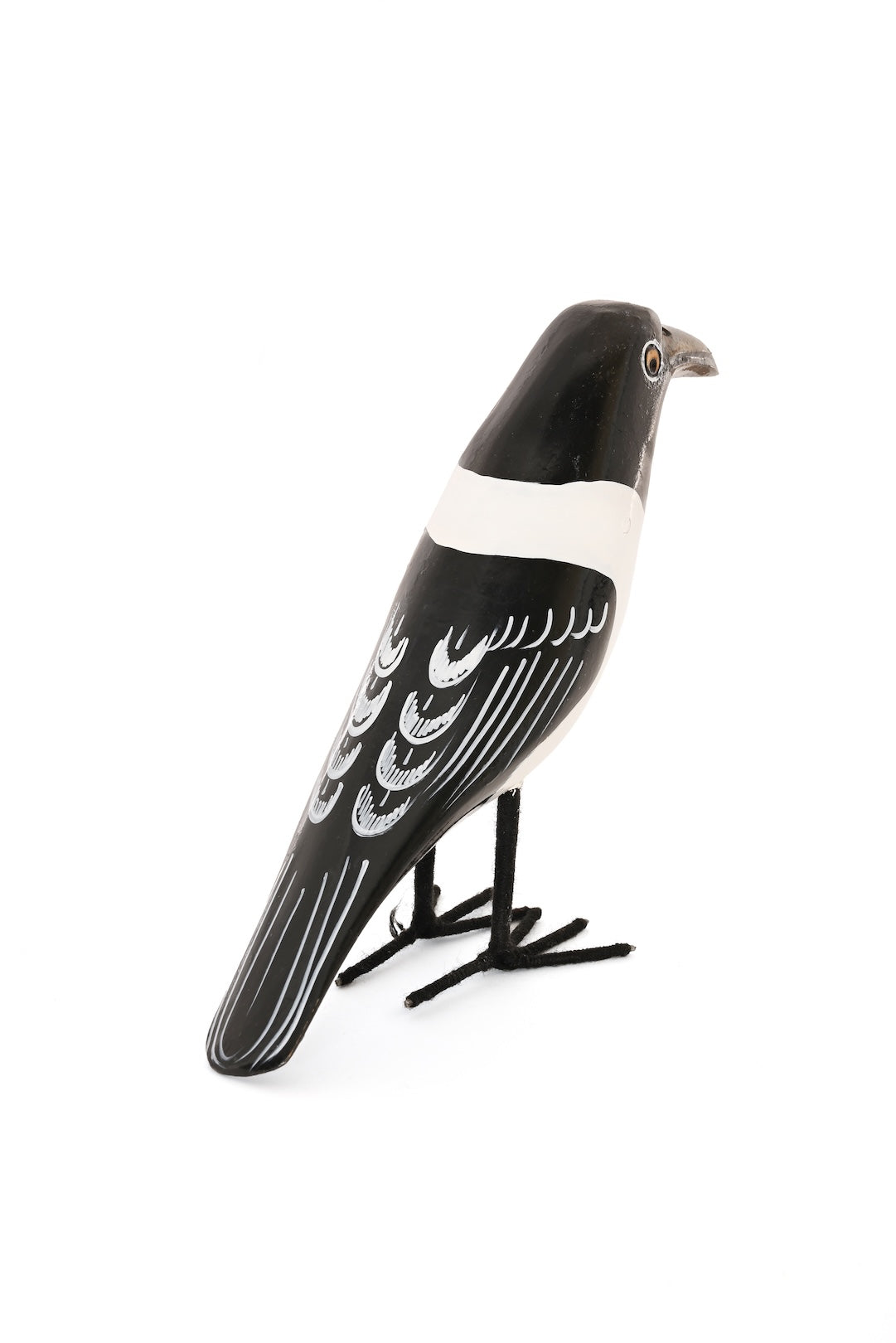 Jacaranda Wood Magpie Bird Sculpture