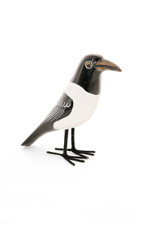 Jacaranda Wood Magpie Bird Sculpture