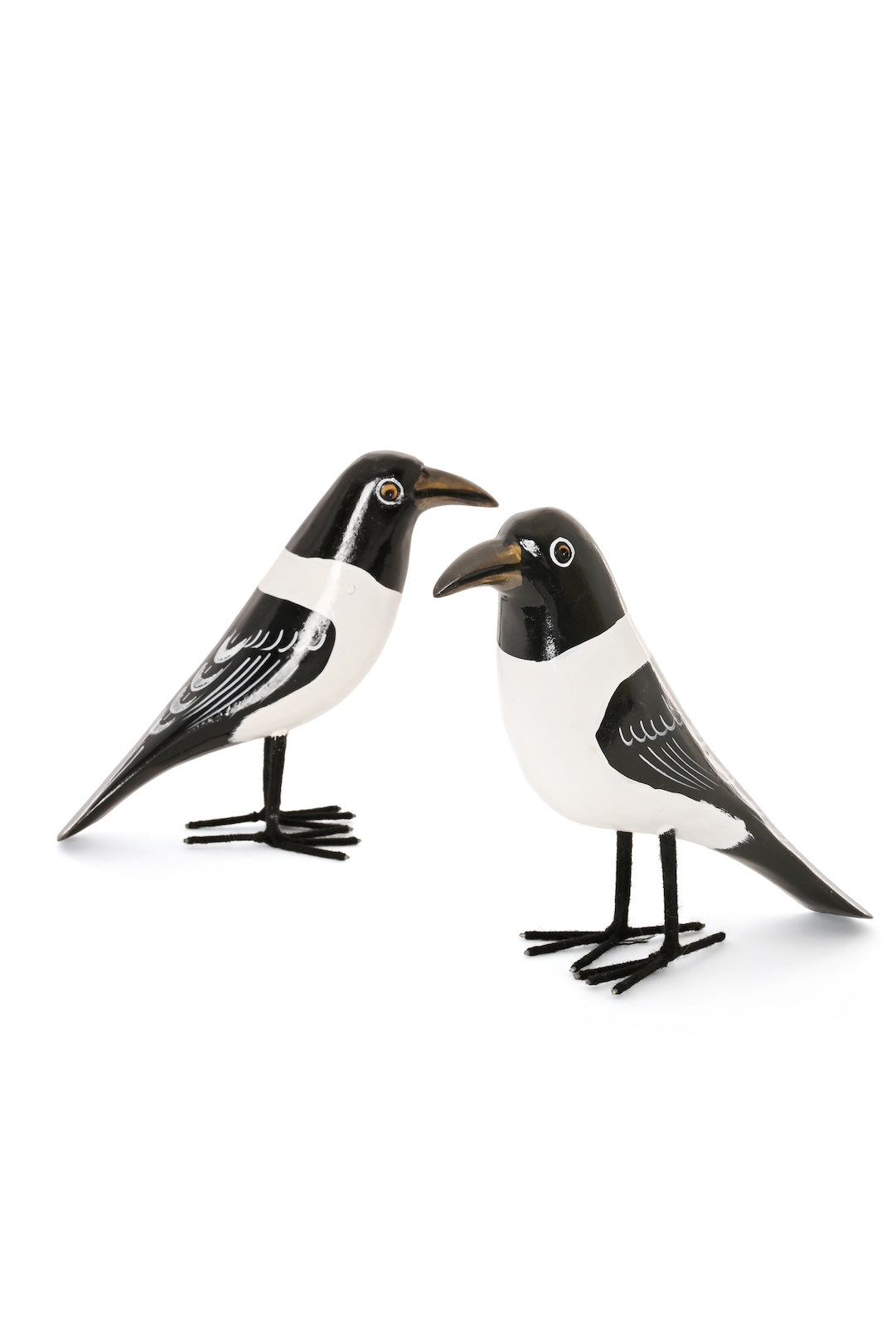 Jacaranda Wood Magpie Bird Sculpture