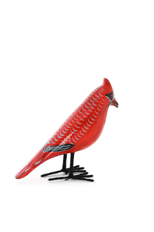 Jacaranda Wood Cardinal Bird Sculpture