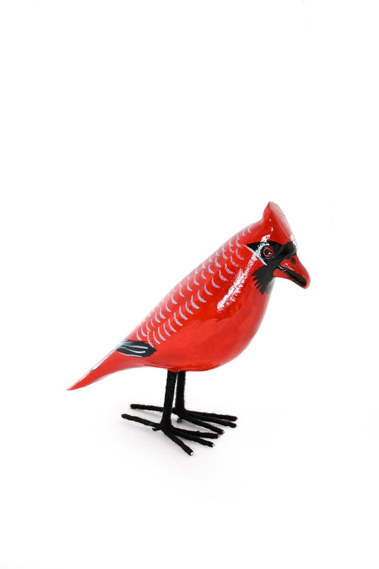 Jacaranda Wood Cardinal Bird Sculpture