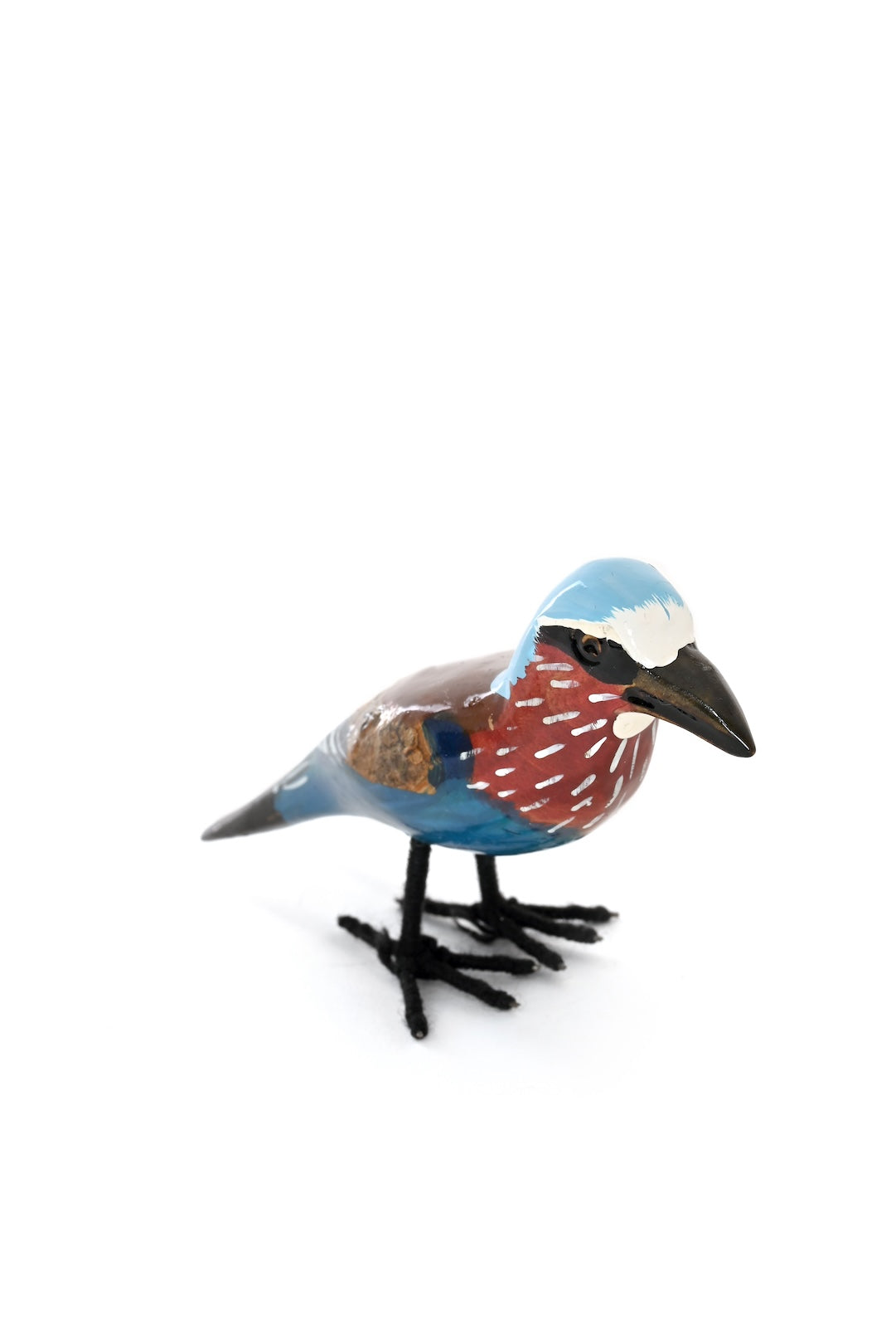Small Roller Jacaranda Wood Bird Sculpture
