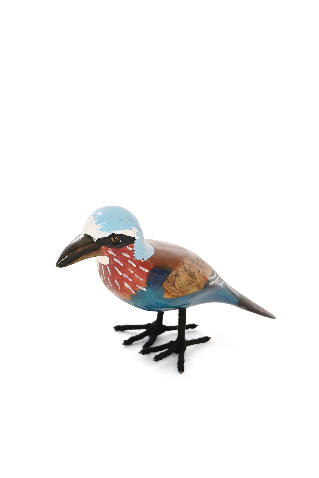 Small Roller Jacaranda Wood Bird Sculpture
