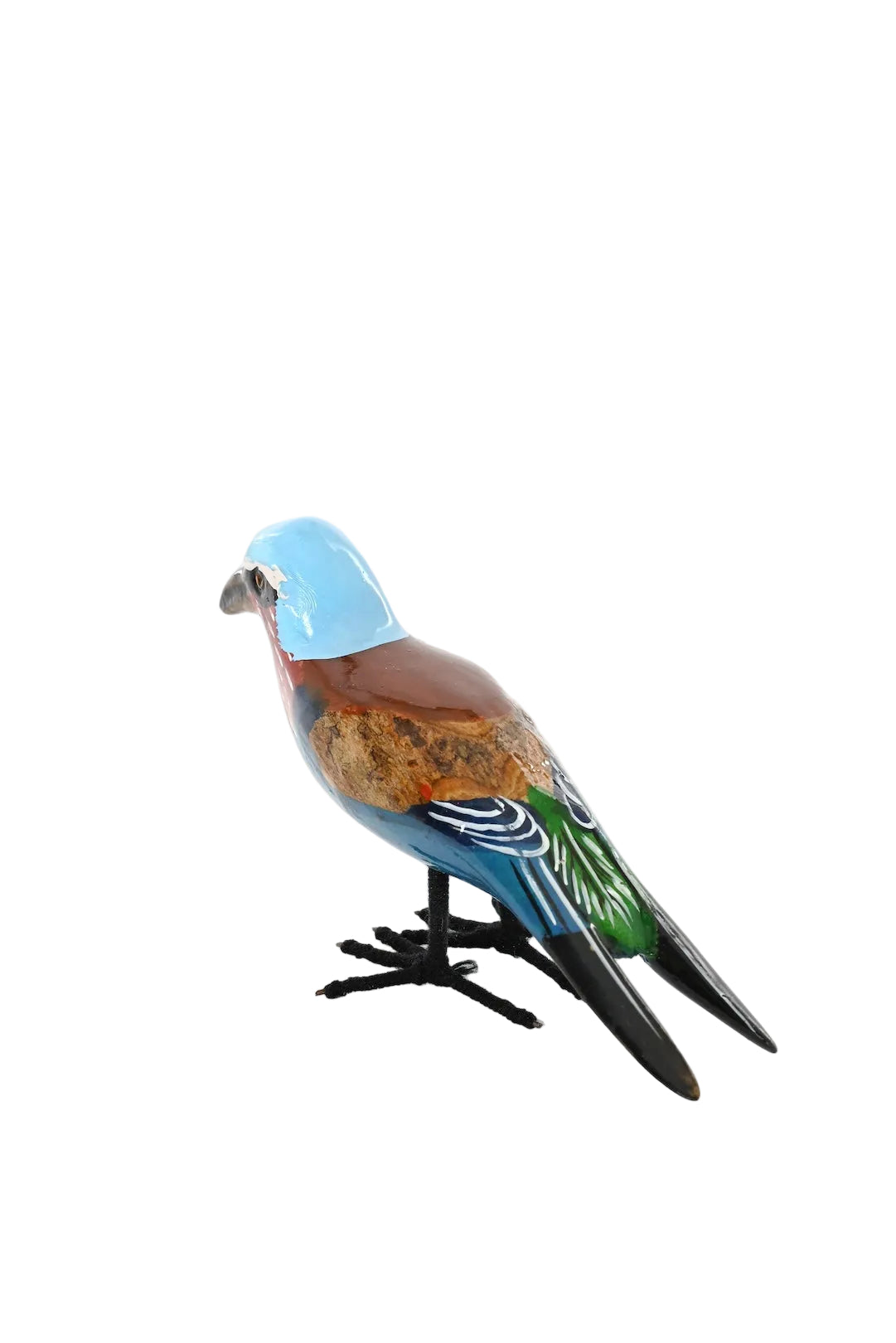 Small Roller Jacaranda Wood Bird Sculpture