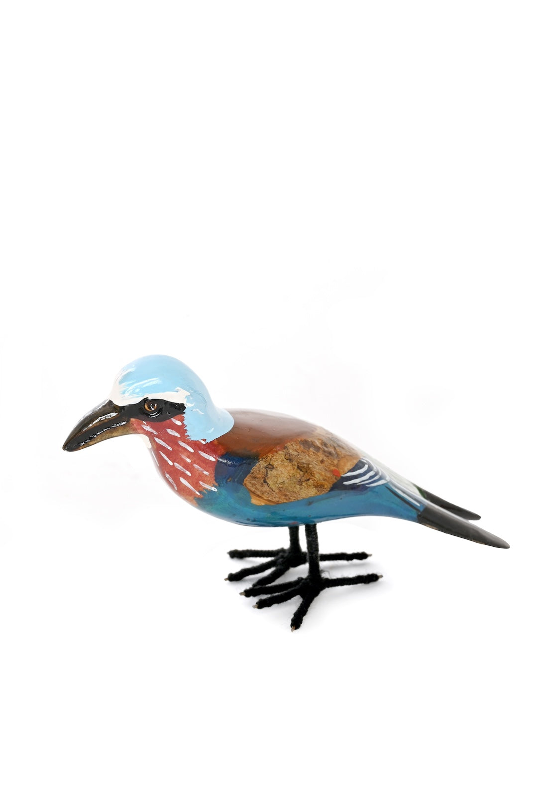 Small Roller Jacaranda Wood Bird Sculpture