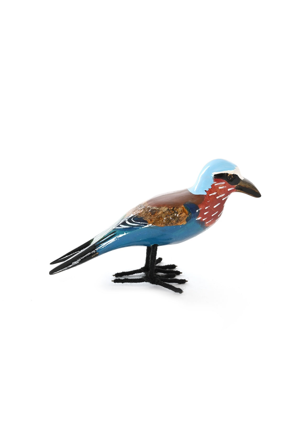 Small Roller Jacaranda Wood Bird Sculpture