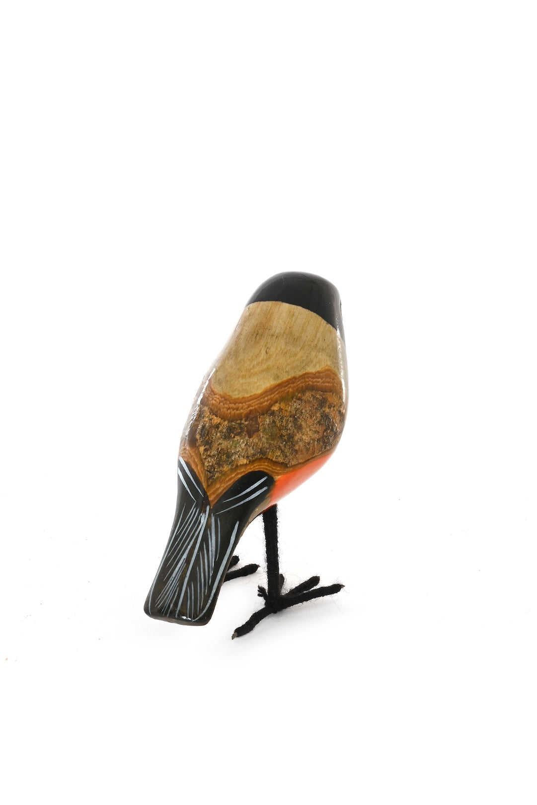 Small Robin Jacaranda Wood Bird Sculpture