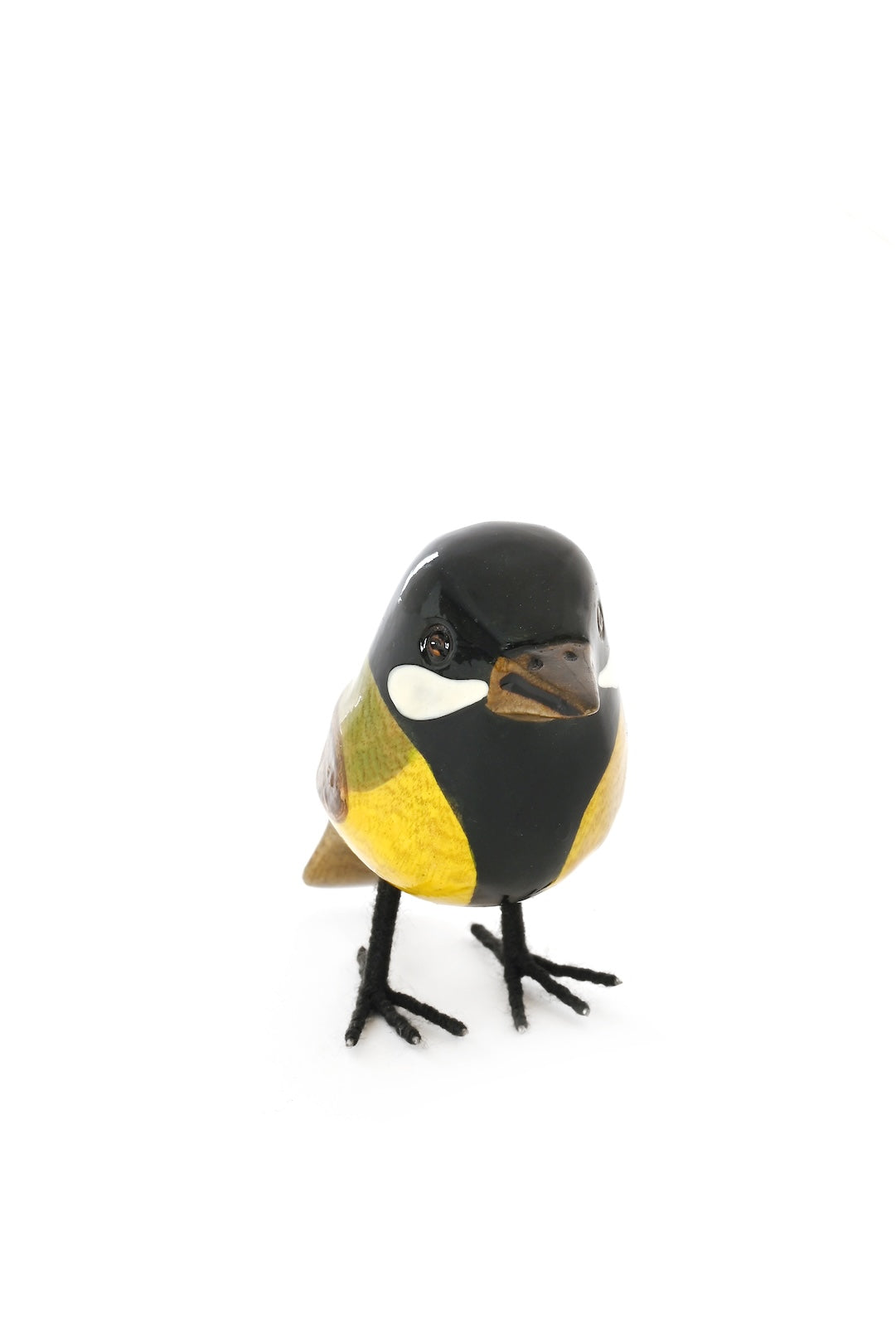 Small Jacaranda Wood Great Tit Bird Sculpture