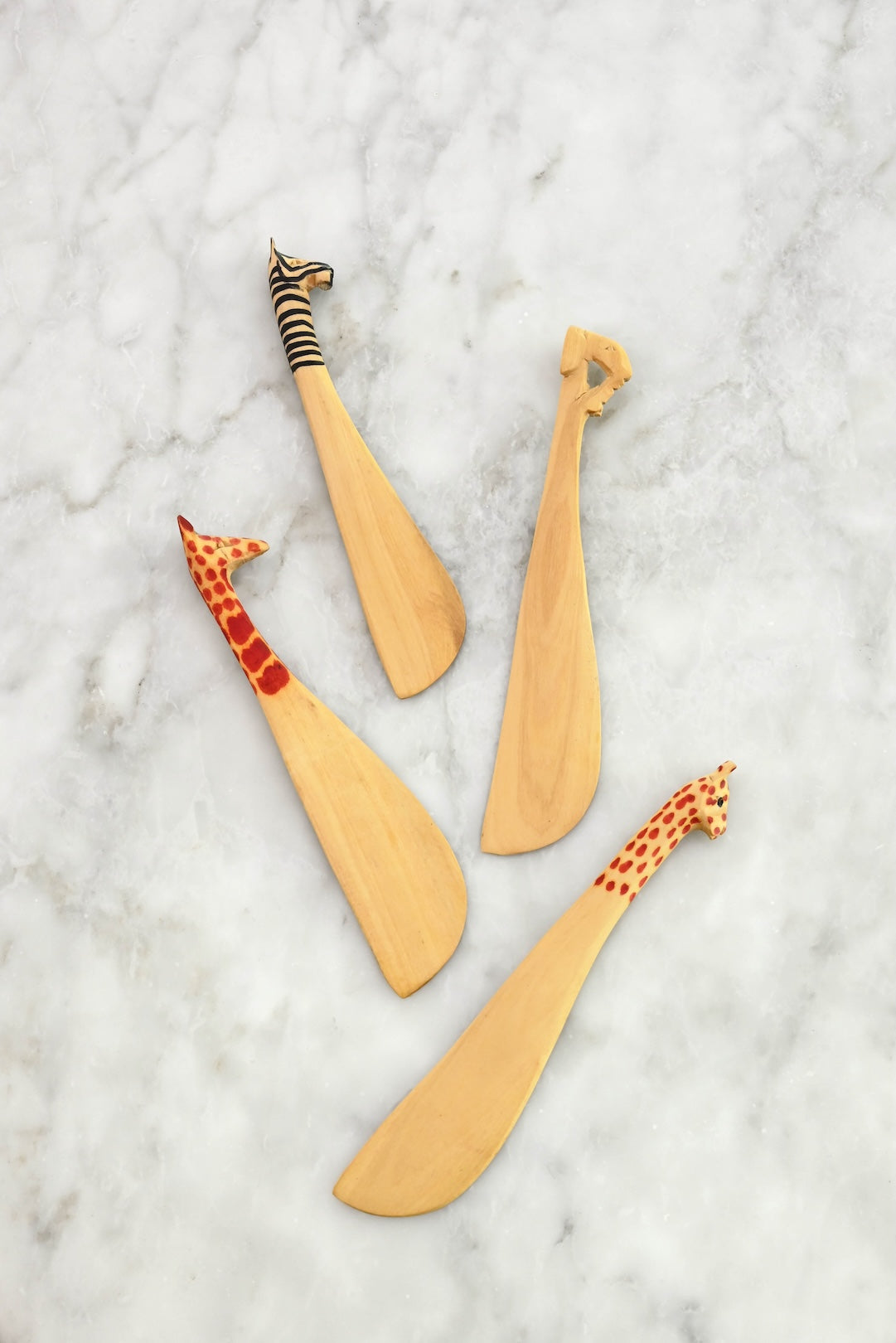 Set of Four African Jacaranda Safari Spreaders