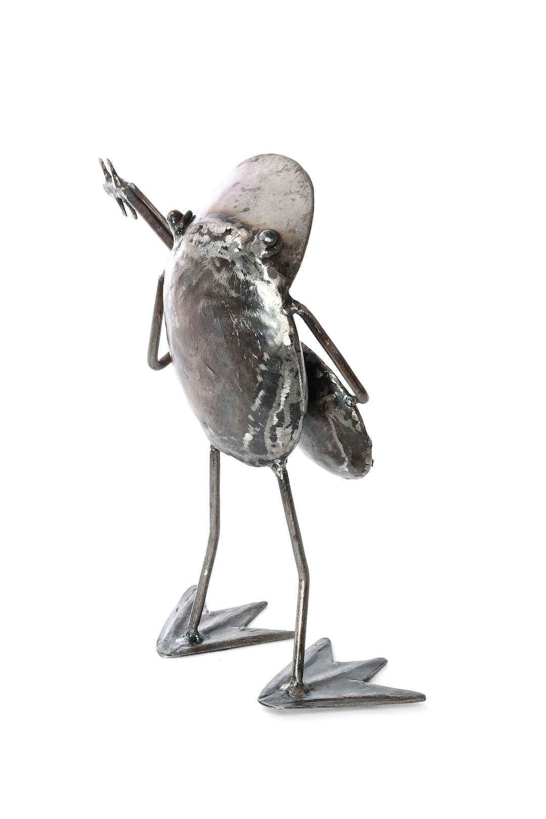 Banjo Playing Frog Metal Sculpture