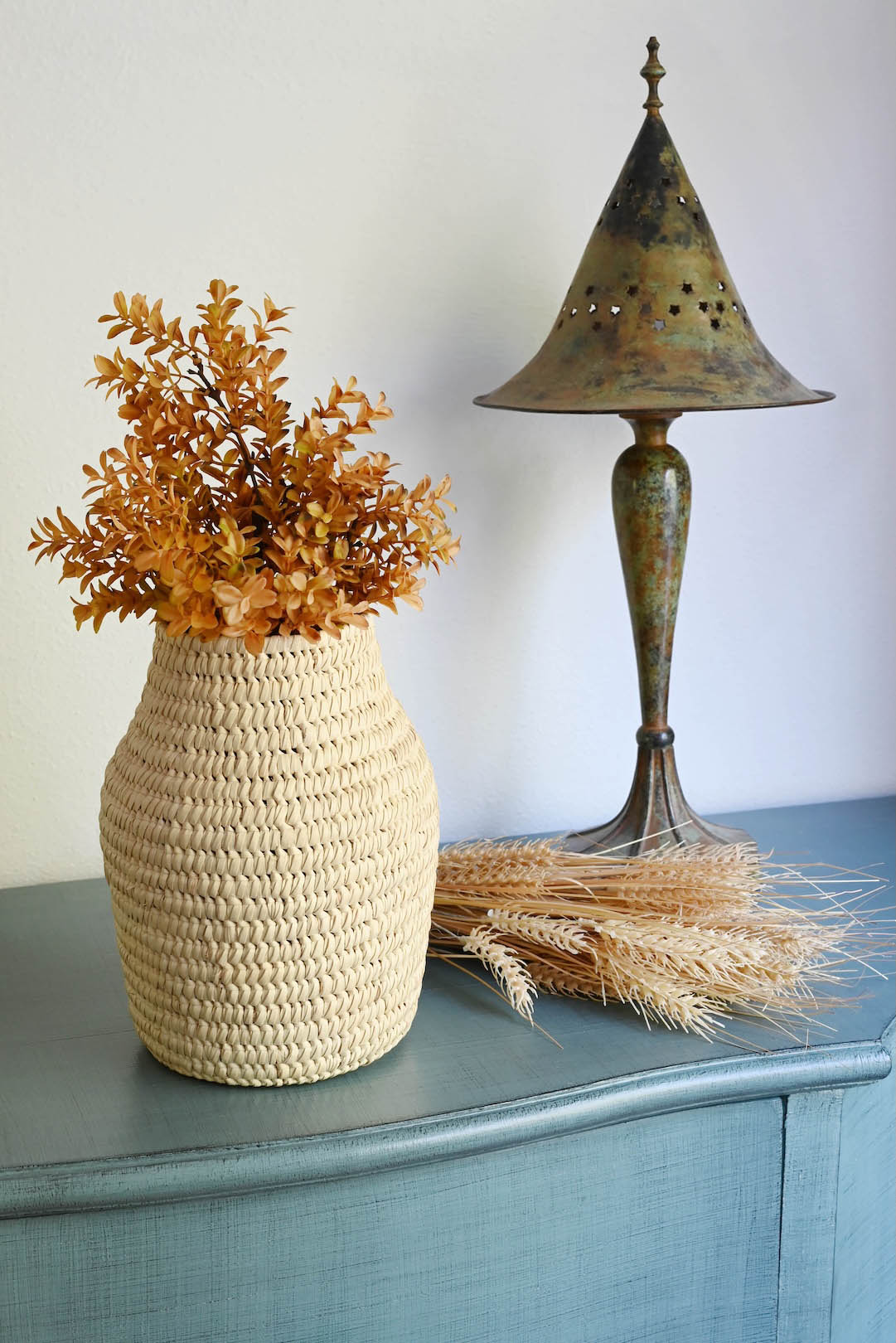 All Natural Turkana Doum Palm Vase Basket