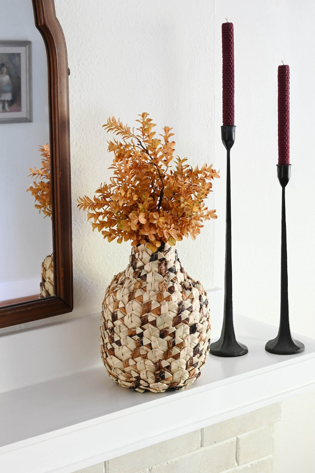 Handwoven Banana & Palm Fiber Vase