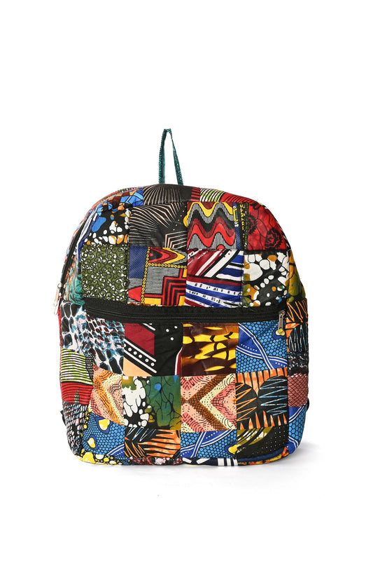 Wax Cloth Patchwork Backpack - Small