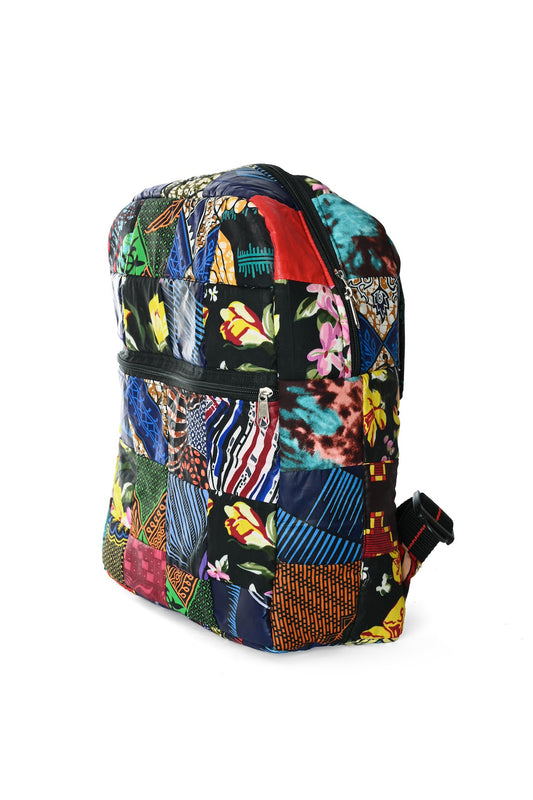 Wax Cloth Patchwork Backpack - Medium