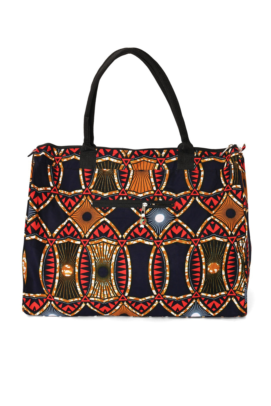 African Wax Cloth Overnighter Duffle Bag - One of a Kind