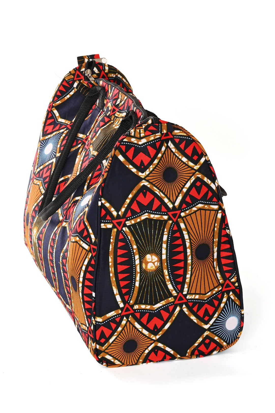 African Wax Cloth Overnighter Duffle Bag - One of a Kind