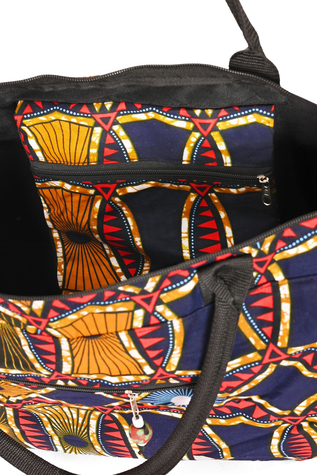 African Wax Cloth Overnighter Duffle Bag - One of a Kind
