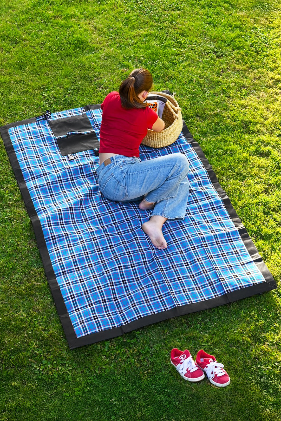 Maasai Shuka Cloth Picnic Blanket - One of a Kind