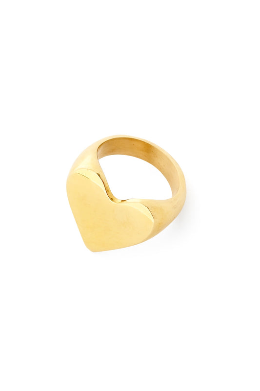 Kenyan Brass Tenderheart Ring - US ring size 8