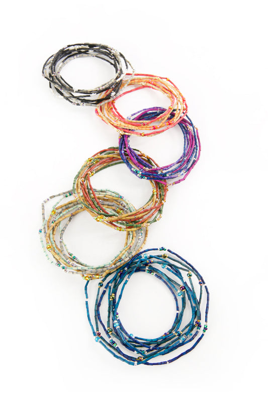 The Leakey Collection Set of 3 Zulugrass Single Strands - Ocean
