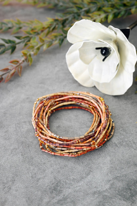 The Leakey Collection Set of 6 Zulugrass Single Strands - Desert Bloom