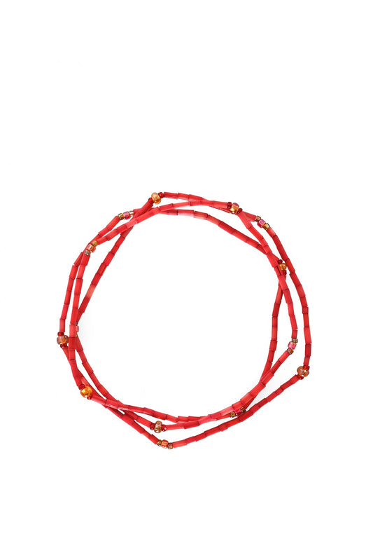 The Leakey Collection Zulugrass Single Strand - Red