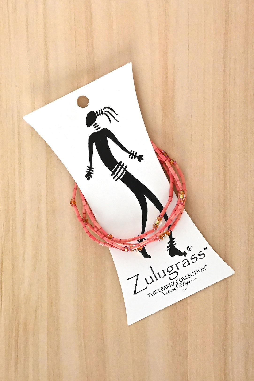The Leakey Collection Zulugrass Single Strand - True Pink