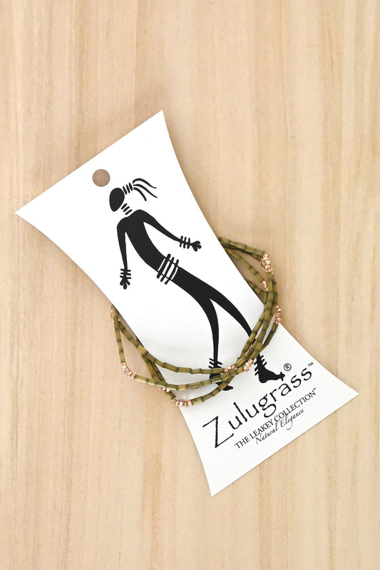The Leakey Collection Zulugrass Single Strand - Forest Green