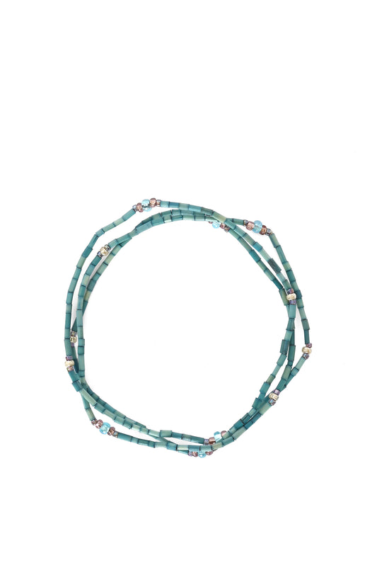 The Leakey Collection Zulugrass Single Strand - Sky Blue