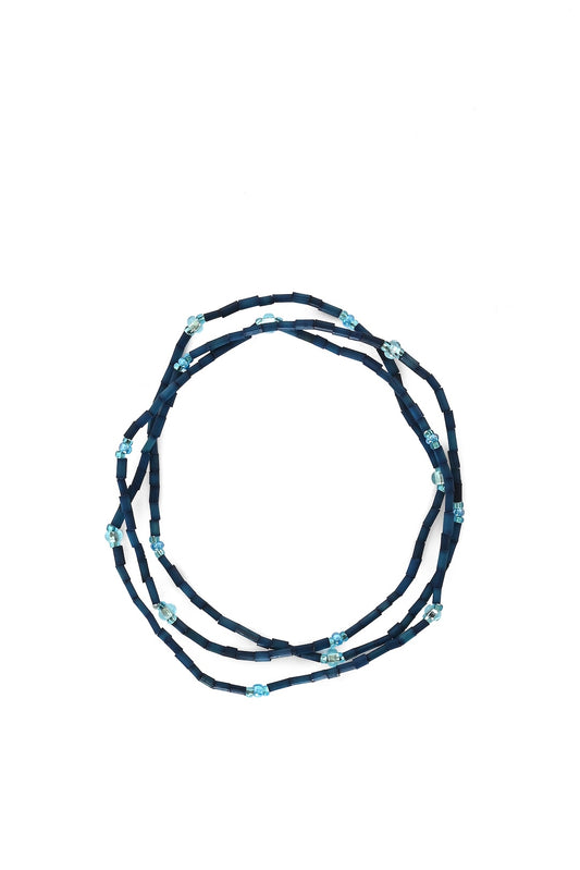 The Leakey Collection Zulugrass Single Strand - Cerulean Blue