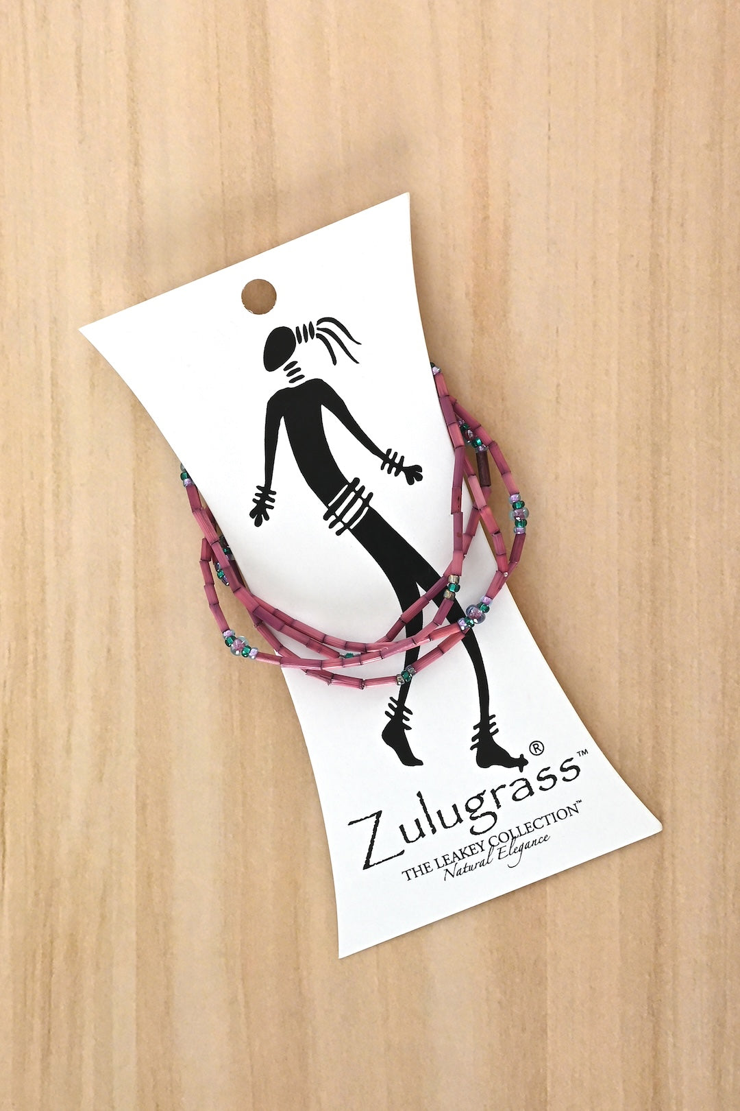 The Leakey Collection Zulugrass Single Strand - Light Fuchsia