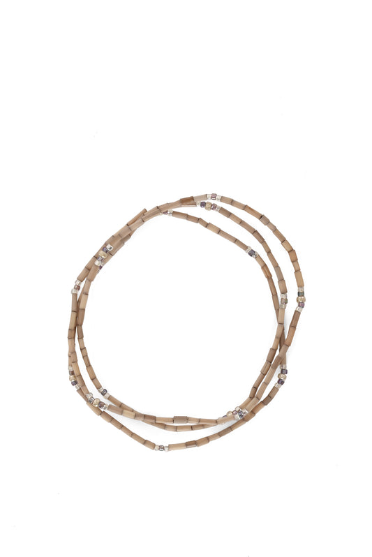 The Leakey Collection Zulugrass Single Strand - Platinum