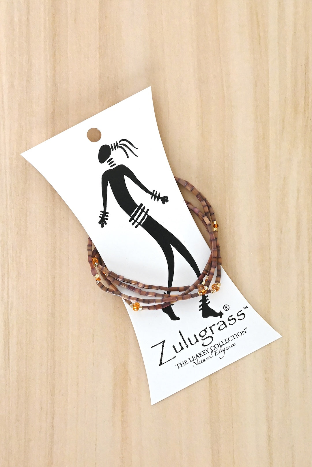 The Leakey Collection Zulugrass Single Strand - Chocolate
