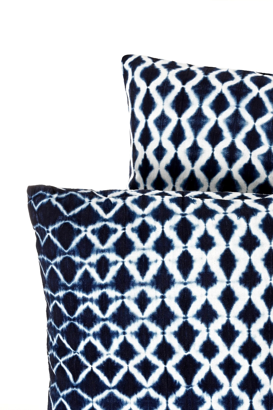 African Indigo Resist Dyed Pillow with Insert