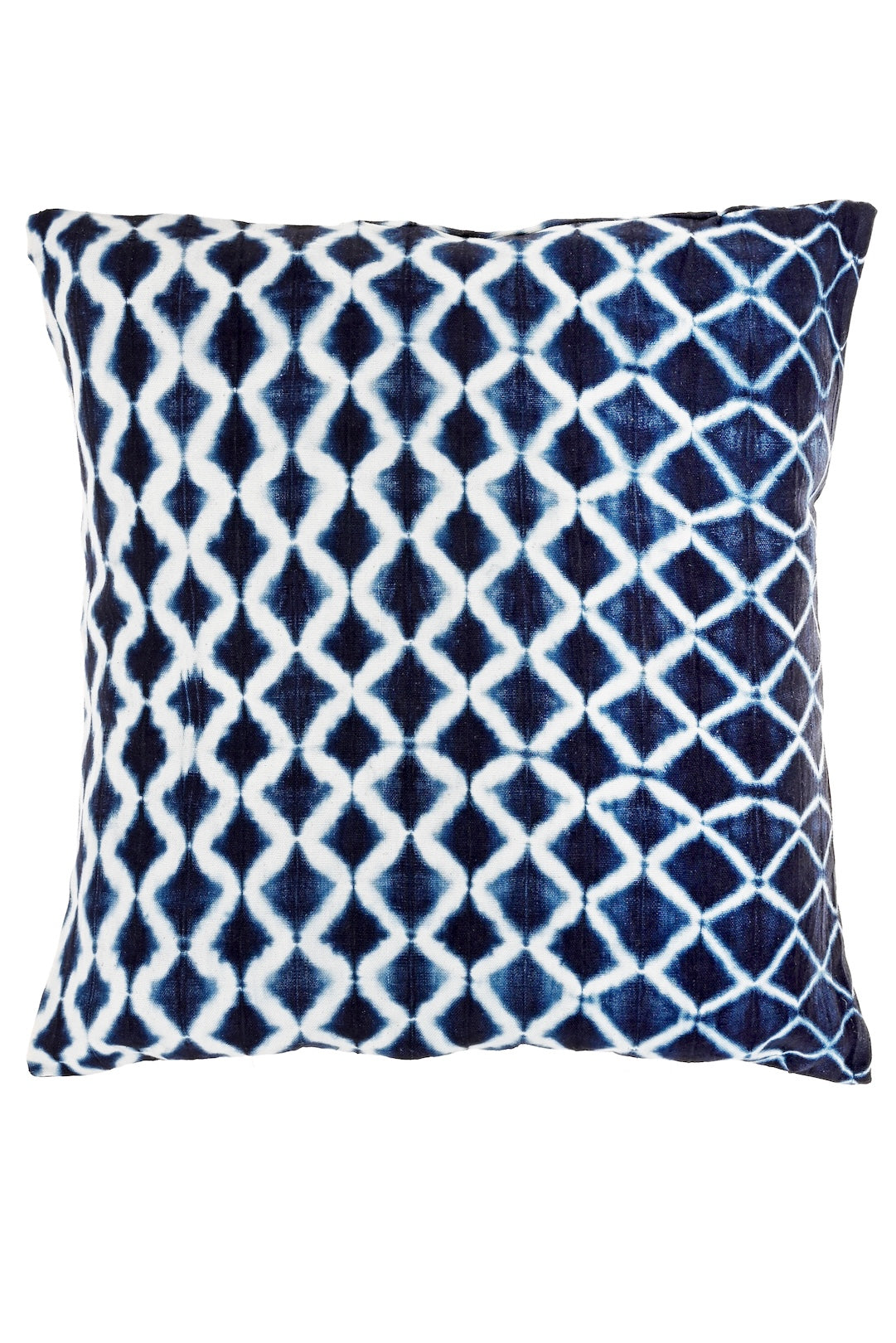 African Indigo Resist Dyed Pillow with Insert