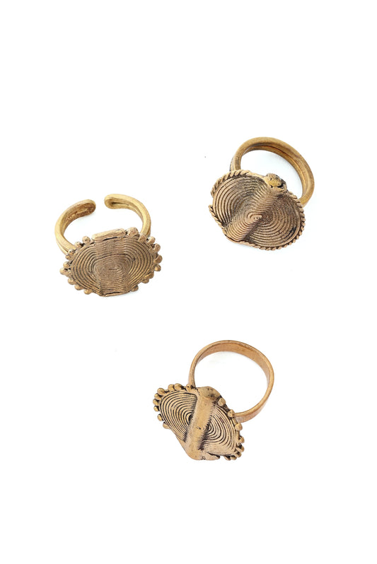 Assorted Malian Cast Brass Sun Ring - Limited Edition