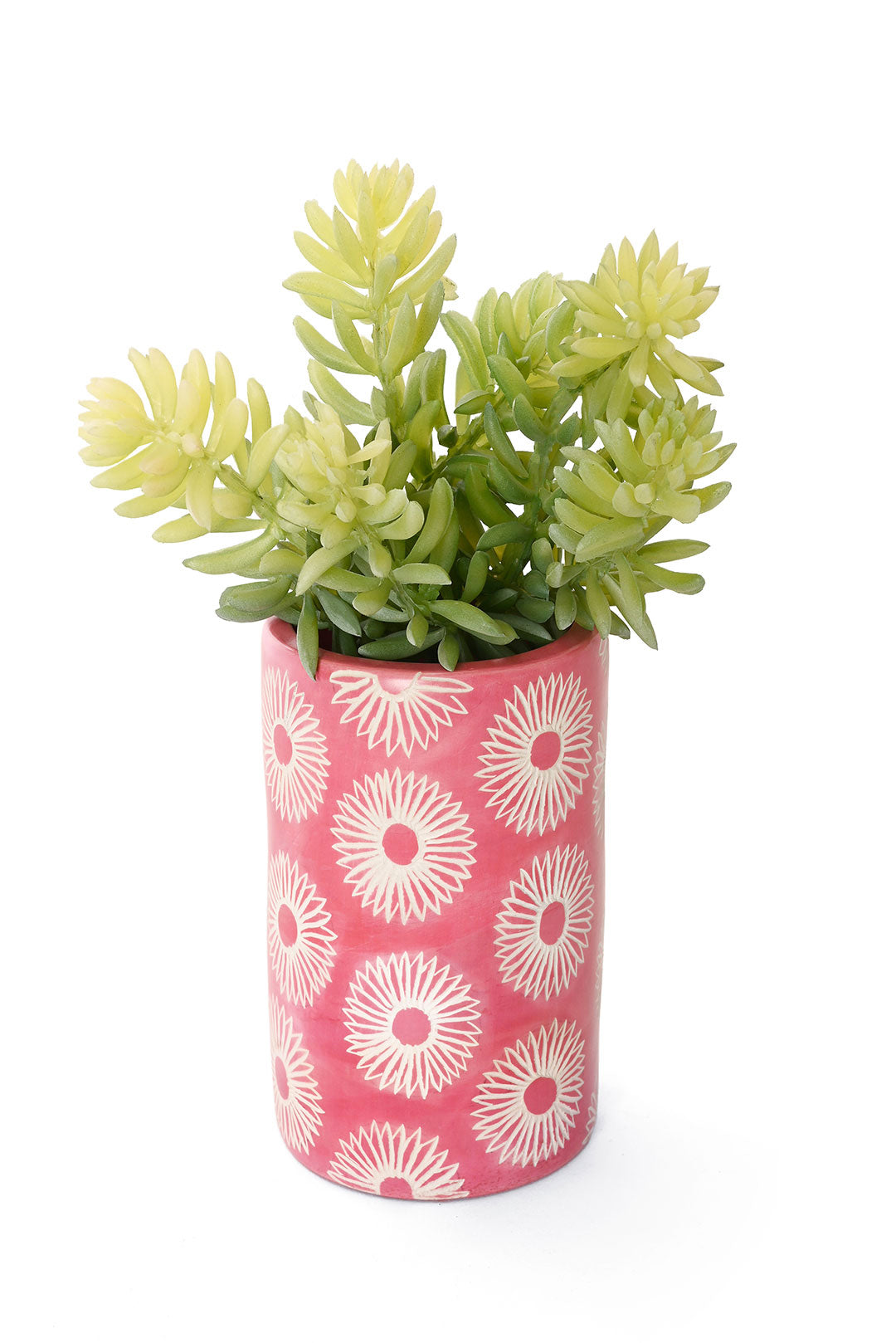 Pink Blossom Soapstone Pencil Cup or Vase